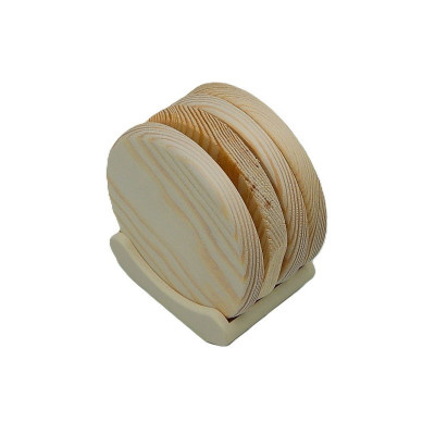 3D stojánek na podtácky, 4 místný na stojato - Černá