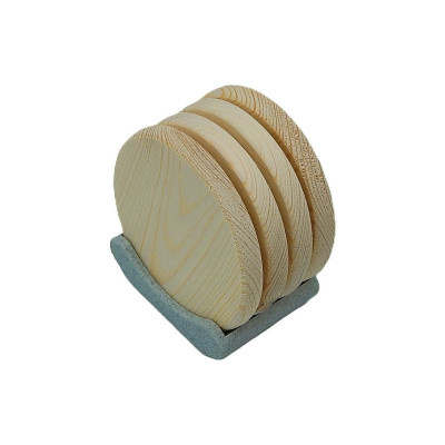 3D stojánek na podtácky, 4 místný na stojato - Černá