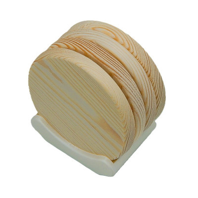 3D stojánek na podtácky, 4 místný na stojato - Černá