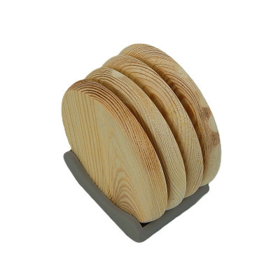 3D stojánek na podtácky, 4 místný na stojato - Černá