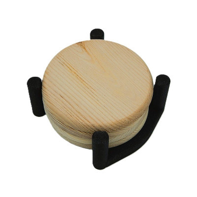 3D stojánek na podtácky, 4 místný na ležato 2 - Černá