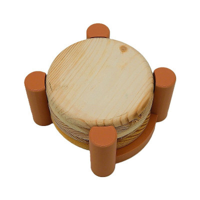 3d stojánek na podtácky, 5 místný na ležato 4 - Terracotta jemná