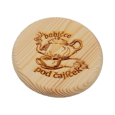 Dřevěný podtácek - Babičce pod čajíček
