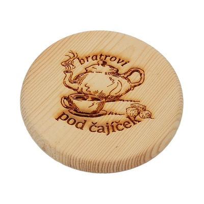 Dřevěný podtácek - Bratrovi pod čajíček