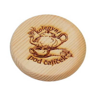 Dřevěný podtácek - Kolegyni pod čajíček
