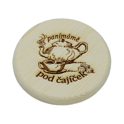 Dřevěný podtácek - Panímámě pod čajíček