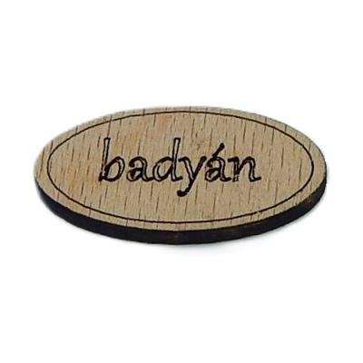Dřevěná cedulka na koření - Badyán