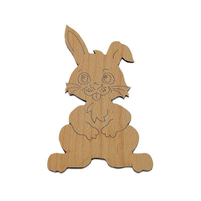 Dřevěná dekorace - Velikonoce, Zajíc, větší