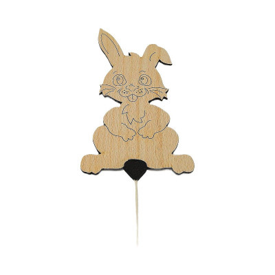 Dřevěná dekorace - Velikonoce, Zajíc, větší