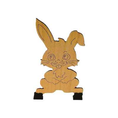 Dřevěná dekorace - Velikonoce, Zajíc, větší