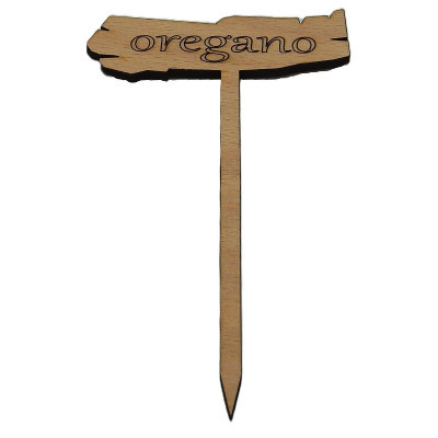 Dřevěná cedulka k bylinkám - Oregano