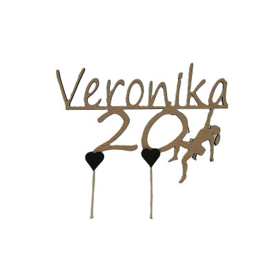 Dřevěná cedulka - Zápich dortový, typ 4