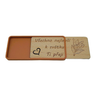 Dárková kazeta na peníze, Přání ke svátku - Obdélník