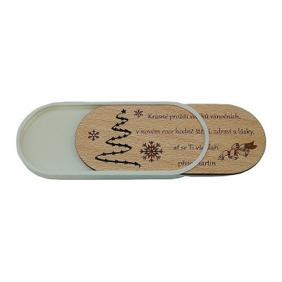 Dárková kazeta na peníze, Přání k vánocům 1 - Ovál