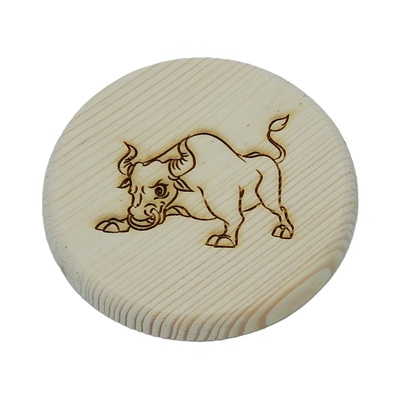 Dřevěný podtácek - Býk 2