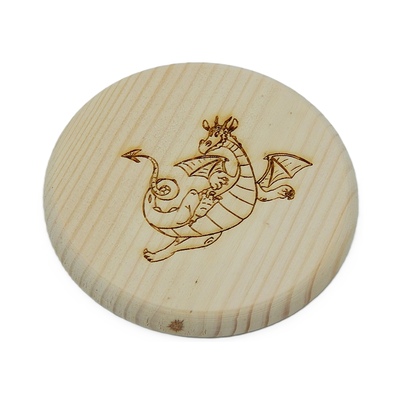 Dřevěný podtácek - Dráček 2