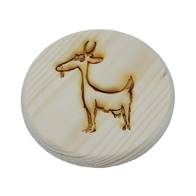 Dřevěný podtácek - Koza