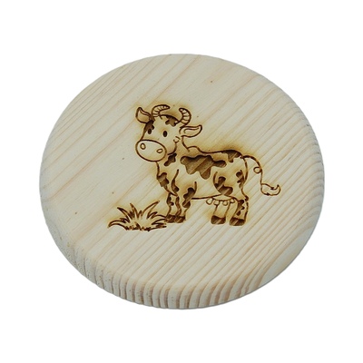 Dřevěný podtácek - Kravička