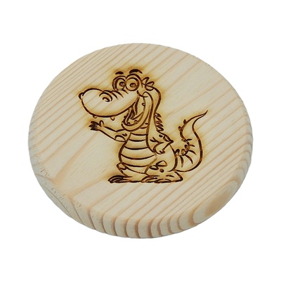 Dřevěný podtácek - Krokodýlek 1