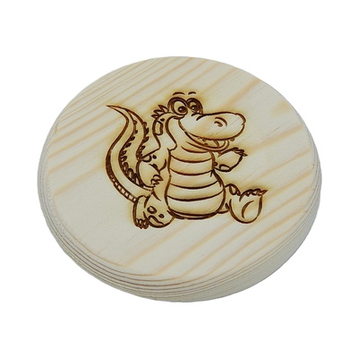 Dřevěný podtácek - Krokodýlek 2