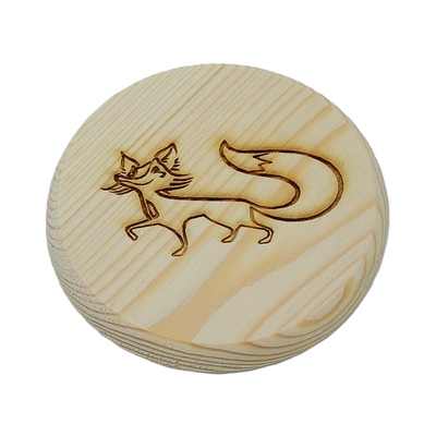 Dřevěný podtácek - Liška