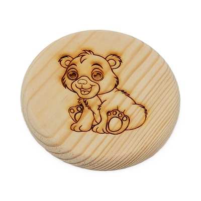 Dřevěný podtácek - Medvídek 1