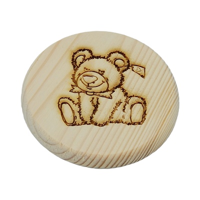 Dřevěný podtácek - Medvídek 2