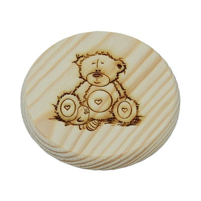Dřevěný podtácek - Medvídek 6