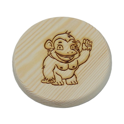 Dřevěný podtácek - Opičák