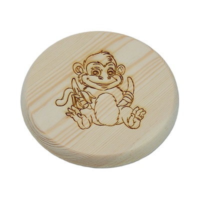 Dřevěný podtácek - Opička