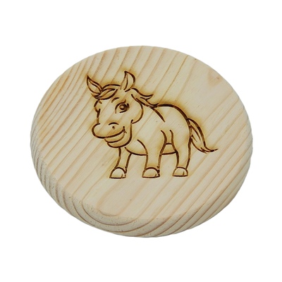 Dřevěný podtácek - Oslík