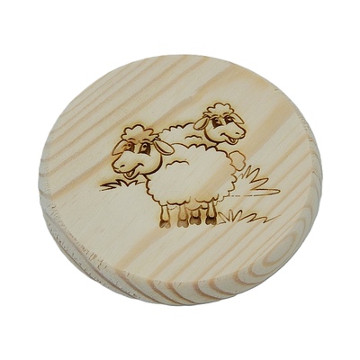 Dřevěný podtácek - Ovečky