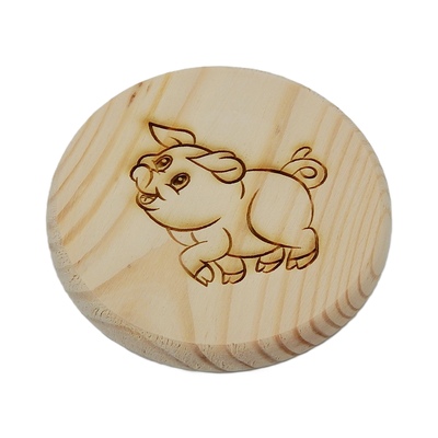 Dřevěný podtácek - Prasátko 3