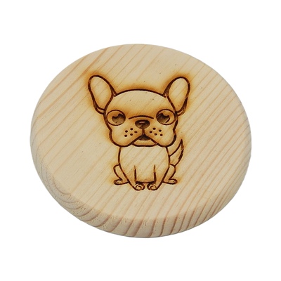 Dřevěný podtácek - Psík 1