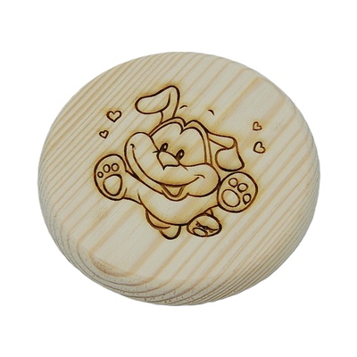 Dřevěný podtácek - Psík 3