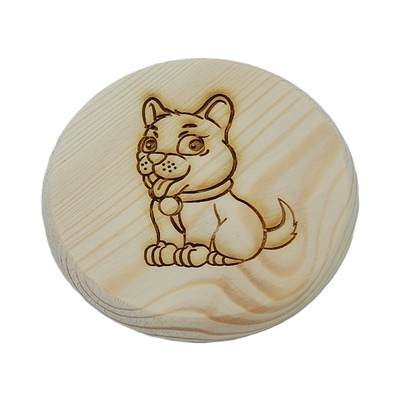 Dřevěný podtácek - Psík 4