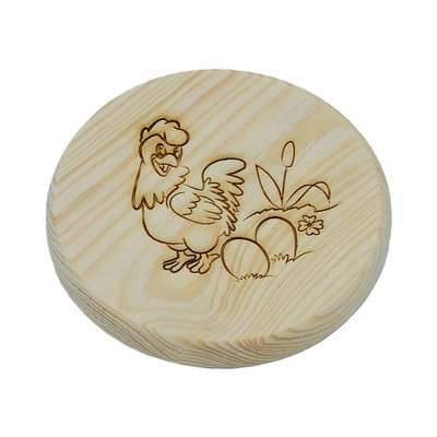 Dřevěný podtácek - Slepička