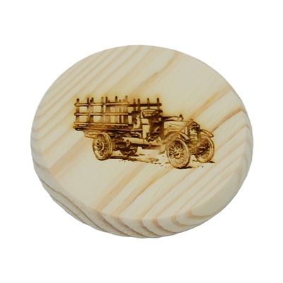 Dřevěný podtácek - Auto Veterán Náklaďák 1