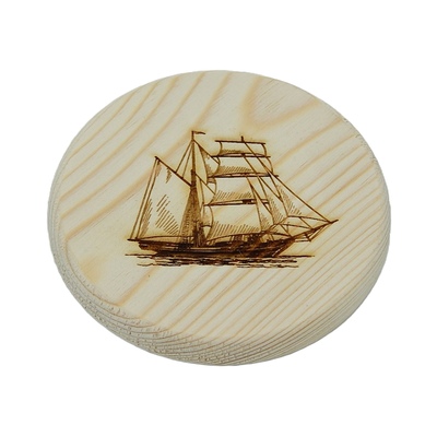 Dřevěný podtácek - Loď 1