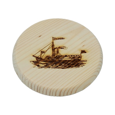 Dřevěný podtácek - Loď 2