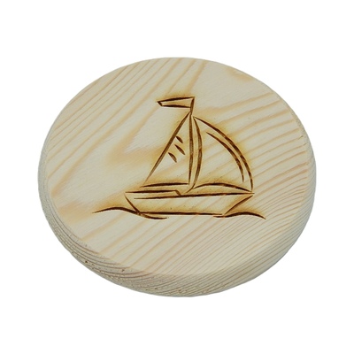 Dřevěný podtácek - Loď 3