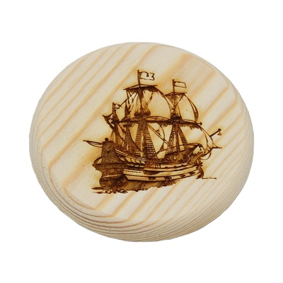 Dřevěný podtácek - Loď 4