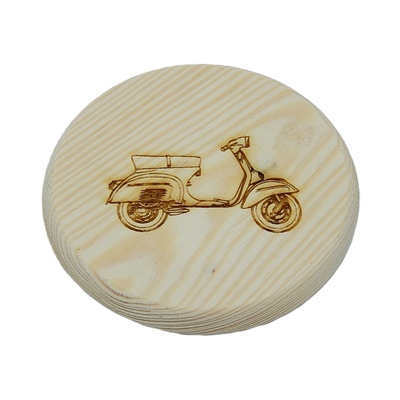 Dřevěný podtácek - Motorka 3