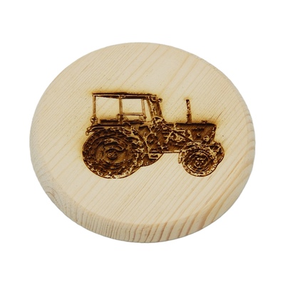 Dřevěný podtácek - Traktor