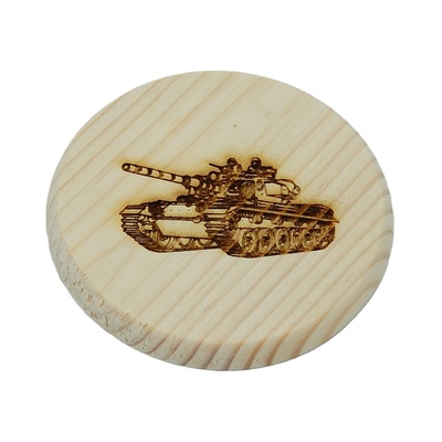 Dřevěný podtácek - Vojsko Tank 2