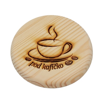 Dřevěný podtácek - Bez popisu pod kafíčko
