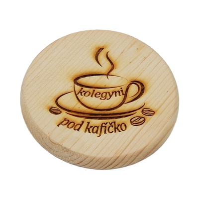 Dřevěný podtácek - Kolegyni pod kafíčko
