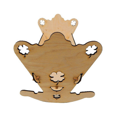 Dřevěný výrobek - Kolýbka pro panenky, čtyřlístky