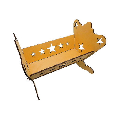 Dřevěný výrobek - Kolýbka pro panenky, hvězdy