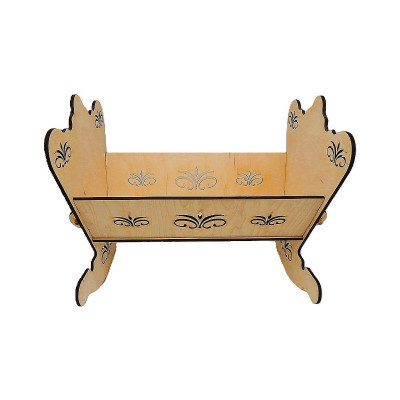 Dřevěný výrobek - Kolýbka pro panenky, ornamenty